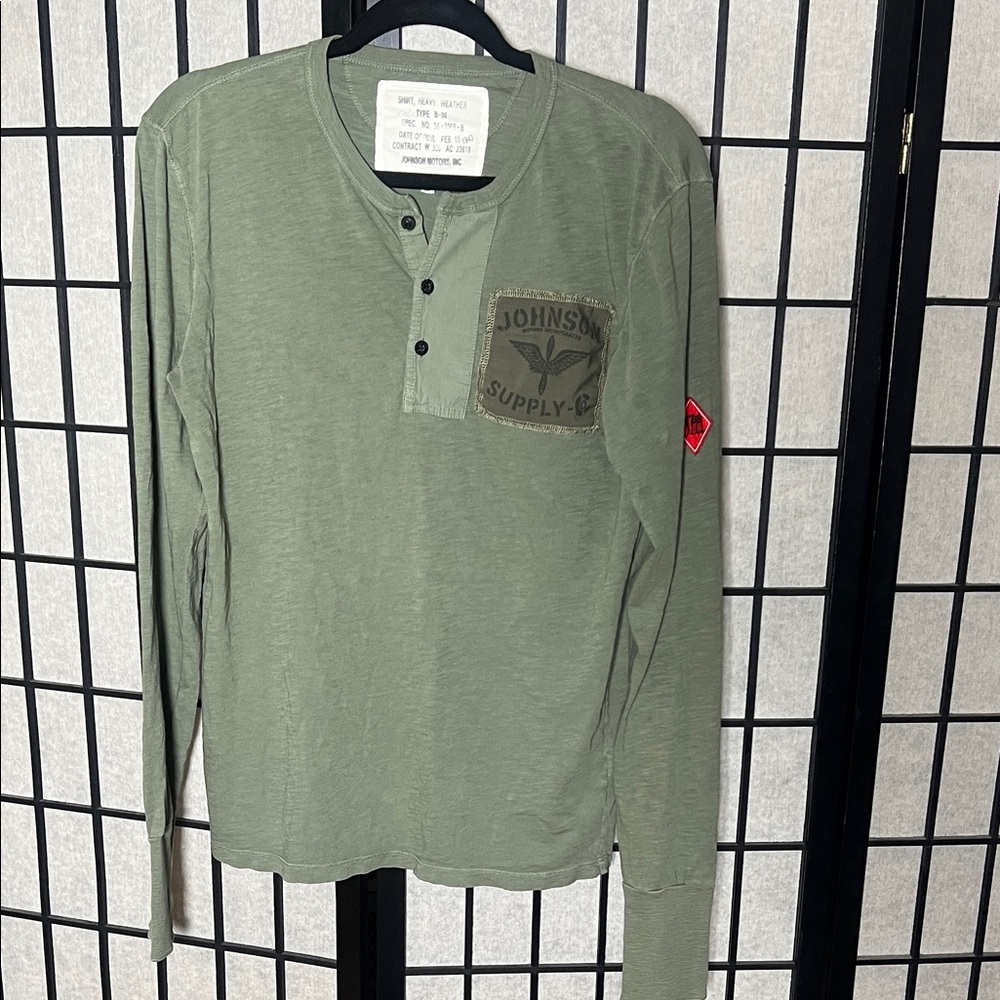 Vintage Johnson Supply Motor Supply Military Shirt